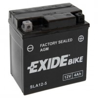 Bezúdržbová AGM baterie EXIDE AGM12-5, 12V 4Ah, naplněná, nabitá, uzavřená.